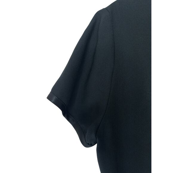 Lynn Lugo Dress Black Basic Classic Classy Short Sleeve Work Office Midi Size 2 - Picture 7 of 12